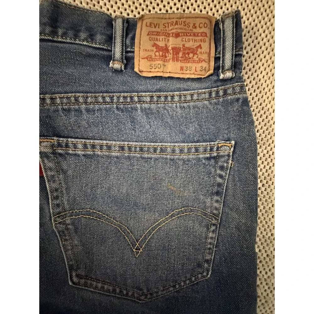 VTG Levis 550 Jeans Men‎ Sz 38 (34x32 Actual Measurements) Relaxed Fit Y2K 2010